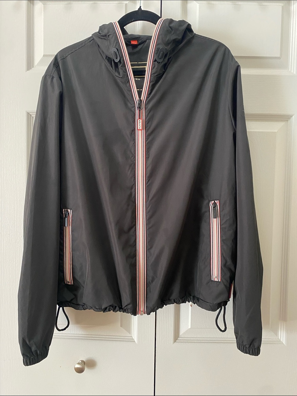 Hunter Packable Hooded Wind Breaker - Black - Size XL